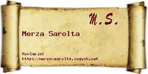 Merza Sarolta névjegykártya